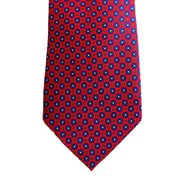 Men’s Lot of 6 Silk Geometric Neck Ties 57-58 in Pierre Balmain, American Living - Picture 9 of 12